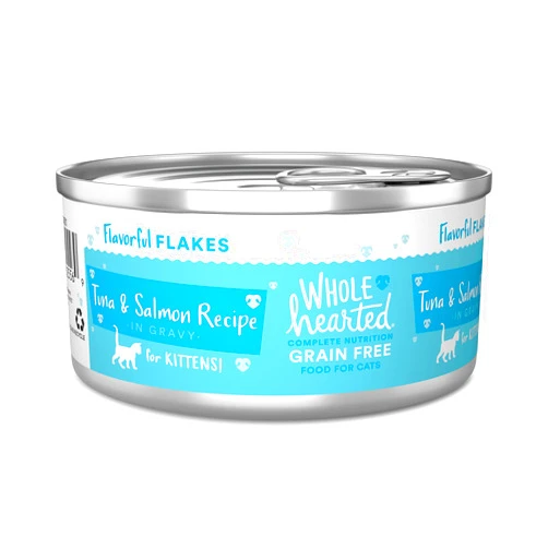 WholeHearted Grain-Free Tuna & Salmon Recipe in Gravy Wet Food for Kittens, 5.5 oz., Case of 12