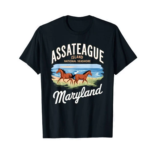 National Parks State Parks Wild Nature Horse Assateague Island Maryland Adventure National Park T-Shirt