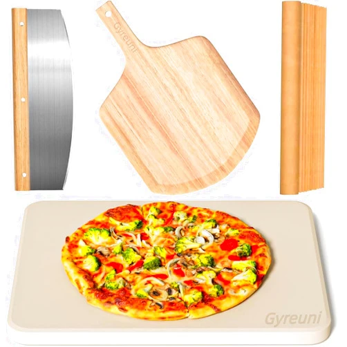 Gyreuni 4 PCS Rectangle Pizza Stone Set, 15