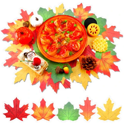 Eaasty 100 Pcs Parchment Fall Leaves Thanksgiving Cheese Parchment Leaves Decorative Cheese Paper Leaves for Plate Table Charcuterie Boards Food Serving Decoration