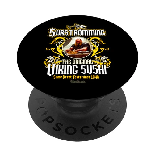 Spassprediger's Surströmming Challenge Merch Surströmming The Original Viking Sushi Surströmming PopSockets Swappable PopGrip