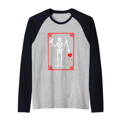 Halten Sie Steady Militia Tee Co. Blackbeard The Pirate Battle Flag Jolly Roger Military Raglan Baseball Tee