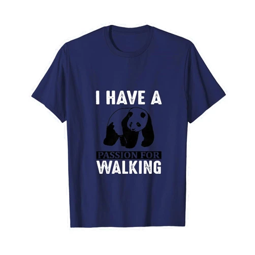 Passion for Walking - Funny Hiker Wanderer Gifts Tired Panda with a Passion for Hiking T-Shirt