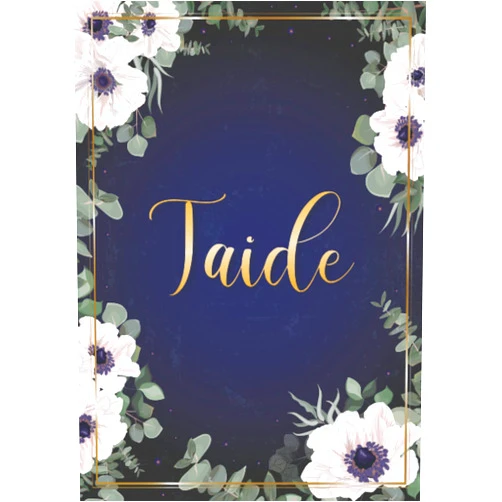 Milavia iTTa Donnna Publishing Taide: Taccuino A5 | Nome personalizzato Taide | Regalo di compleanno per moglie, mamma, sorella, figlia ... | Design: fiori | 120 pagine a righe, piccolo formato A5 (14.8 x 21 cm) (Italian Edition)