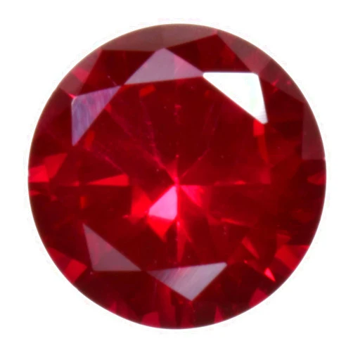 UnsetGems Deep Red Synthetic Ruby Round Unset Loose Gem Corundum (1) 10mm