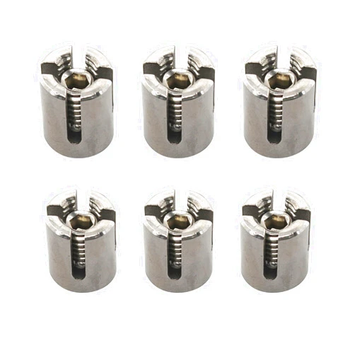Zerniple M10x3 mm Cross Cable Clamps Wire Rope Cross Clamp 316 Stainless Steel Cross Clip (Pack of 6)