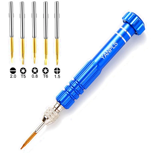 YANPLS Small Watch Eyeglass Screwdriver Set， Micro Precision Eyeglass Repair Screwdriver Kit Small Screwdriver Set for Electronics、Sunglasses、Jewelry（blue）