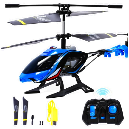 A ALPHA RC Helicopter, 2.4G Remote Control Helicopter with LED Lights, Sky Rover Vigilante, Indoor Outdoor Remote Control Helicopter Toy for 8 9 10 11 12+ Year Old Boys Gifts, Blue