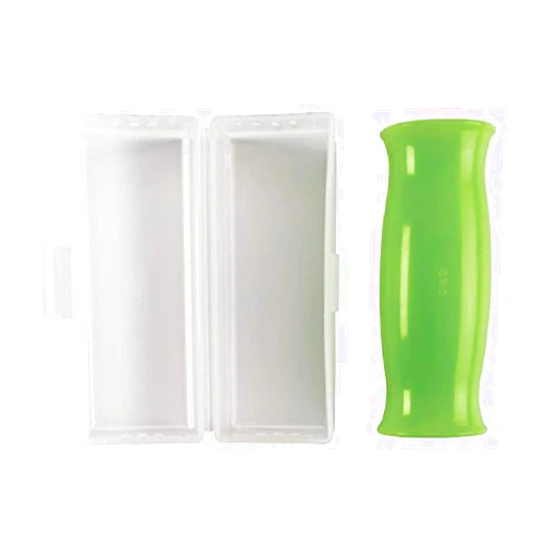 OXO Good Grips Silicone Garlic Peeler with Stay-Clean Storage Case,Clear,1EA