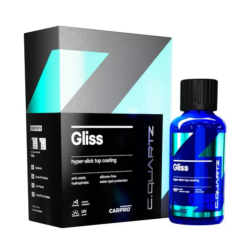 CARPRO Gliss V2-30ml Kit - Ceramic Coating for Cars - Hyper Smooth Hydrophobic Nano Top-Coat with Microfiber Applicators