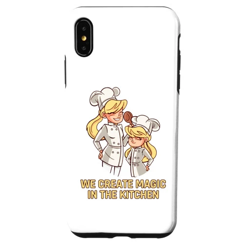 Kochen Koch Köchin Küche Essen Backen Hobby Rezept iPhone XS Max We create magic in the kitchen cooking kitchen chef mother Case