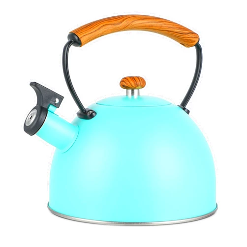 YSSOA Whistling Stovetop Tea Kettle, 3.2 Quart Stainless Steel Teapot with Cool Touch Ergonomic Handle, Hot Water Fast to Boil, Blue