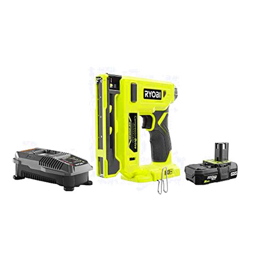 RYOBI P317-P163 18-Volt ONE+ Cordless Compression Drive 3/8 in. Crown Stapler Kit with 2.0 Ah Battery and Charger