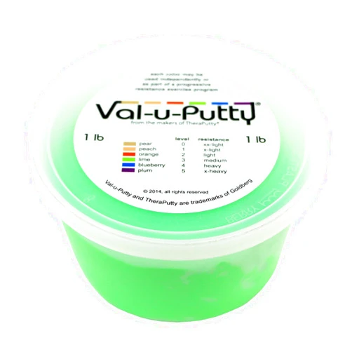 Fabrication Enterprises Val-u-Putty 10-3943 Exercise Putty, Lime, Medium, 1lbs