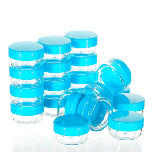 ZIZEMOJA 10 Gram Containers with Lids, Tiny Sample Containers, Cosmetic Sample Jars, Bpa Free Lip Balm Containers for Makeup, Lotion, Eye Shadow, Powder, 10 ML Mini Containers with Lids