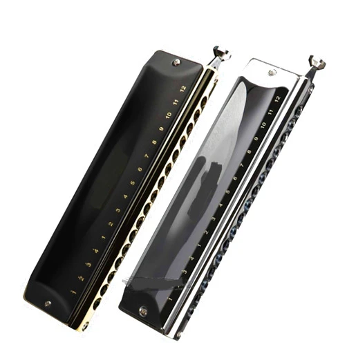 SUOFEILAIMU-PHONE CASE SUOFEILAIMU Professional 16 Holes 64 Tone Chromatic Harmonica Mouth Organ Blues Harp Music Instrumentos Key C Musical Instruments (Color : Silver ABS Comb)