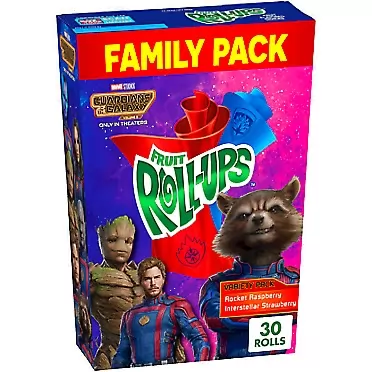 Betty Crocker Fruit Roll-Ups Black Panther Fruit Flavored Snacks, Variety Pack, 0.5 Oz, 30 Ct