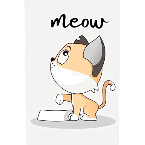 Salma elmaimouni meow: Cute Cat Notebook For Girls AND BOYS- Wide Ruled Notebook 6X9