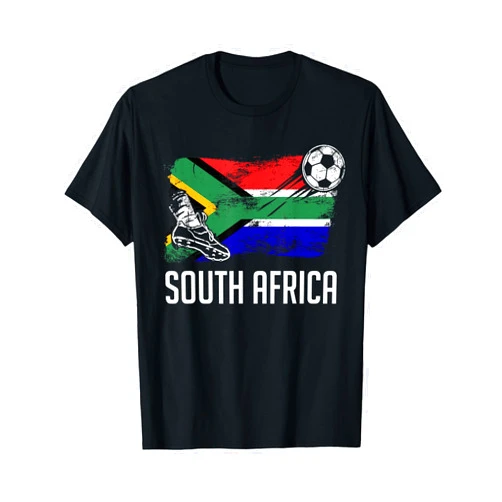 National Flags & Roots Proud Heritage Gifts South Africa Flag Jersey South African Soccer Team T-Shirt