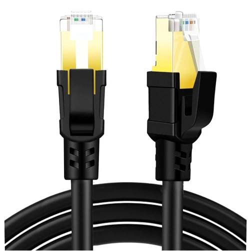 TNP Products TNP CAT 8 Ethernet Cable - Gold-Plated Gaming Ethernet Cable High Speed Internet Wire 40Gbps 2000Mhz (S/STP) - Outdoor&Indoor Network Cord with RJ45 LAN Connector for Computer, Router, Modem, 20 ft