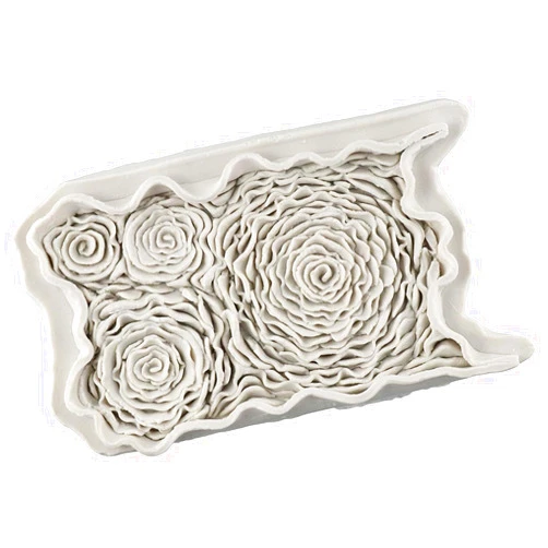 Uniquer Carnation Cake Fondant Molds,Ruffled Roses Gum Paste Icing Mould for Sugarcraft,Cake Decoration