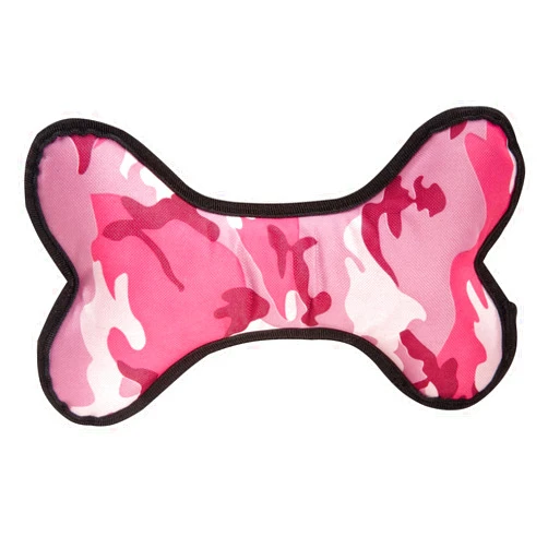 Zanies Toughstructable Bone Dog Toys, Pink Camo, Large 11.75
