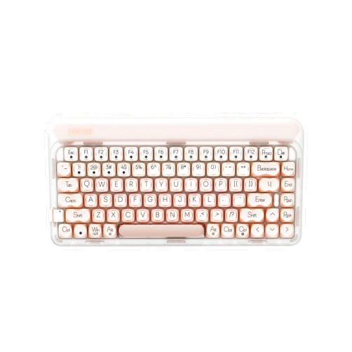 LOFREE DOT Foundation Mechanical Keyboard, 75% Rechargeable Hot-swappable Keyboards with 3 Types Connection for Windows, Mac OS/Pink GATERON Baby Racoon Switches
