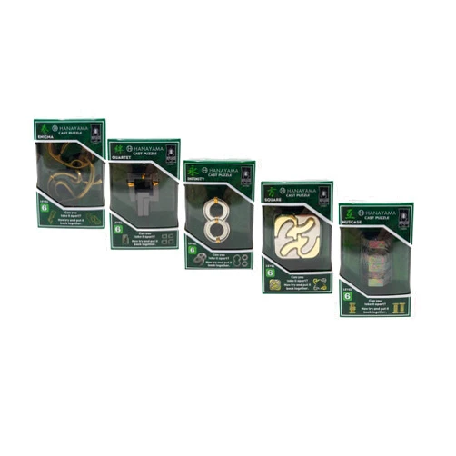 Eueasy MARCOPOLO (Bundle Savers Value Buy) Hanayama Multipack Puzzles (Enigma,Infinity,Nutcase,Quartet,Square)