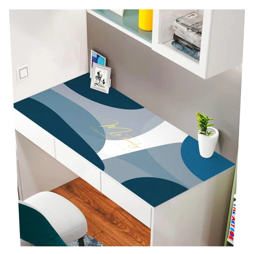 EGT Colorful Leather Tablecloth, Table Protector for Study Computer Desk, Home Office Writing Small Desk (40 L x 19 W, Morandi Nanqing)