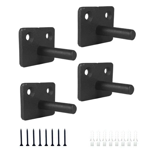 OIXXAF Floating Shelf Brackets 2 Inch Heavy Duty Hidden Shelving Brackets for Floating Wood Shelves Hardware Rod with 3/8 Diameter,4 Pack Solid Steel Blind Shelf Supports with Screws