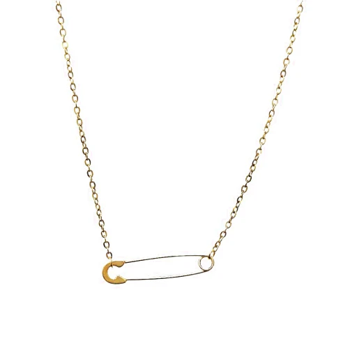 JczR.Y Safety Pin Necklace Stainless Steel Paper Clip Pendant Necklace for Women Dainty Paperclip Necklace Clavicle Chain Necklace Choker Fashion Jewelry Gift