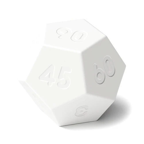 mooas Dodecagon Time Ball Rechargeable Mini Timer (White), 11 preset time, Desk Productivity Timer, Pomodoro Timer, Sound/Vibrate/Mute, Easy to use, Timer for ADHD, Workout, Study, Cooking
