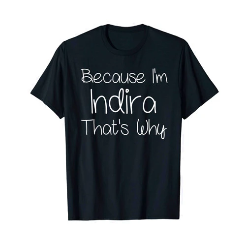 Custom Mother Christmas Mom Girl Wife First Names INDIRA Funny Personalized Birthday Women Name Gift Idea T-Shirt