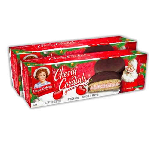 Generic Liittle Debbie Cherry Cordials, 6 Individually Wrapped Snack Cakes, 10.5 oz 2 Pack