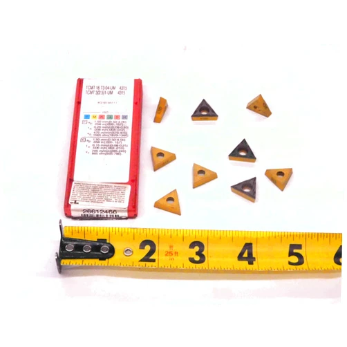 M & J Tooling LLC 9pcs SANDVIK COROMANT TCMT 16 T3 04-UM 4315 TiN Carbide Inserts TCMT 3(2.5) 1-UM - MW1633CM4