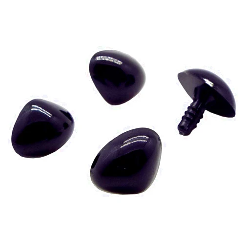 SYBL 50PCS 12x14mm/0.47x0.55inch Black Solid Plastic Triangle Noses Safety Eyes DIY Sewing Crafting Accessories Buttons for Doll Stuffed Animals Toys Teddy Puppet Making