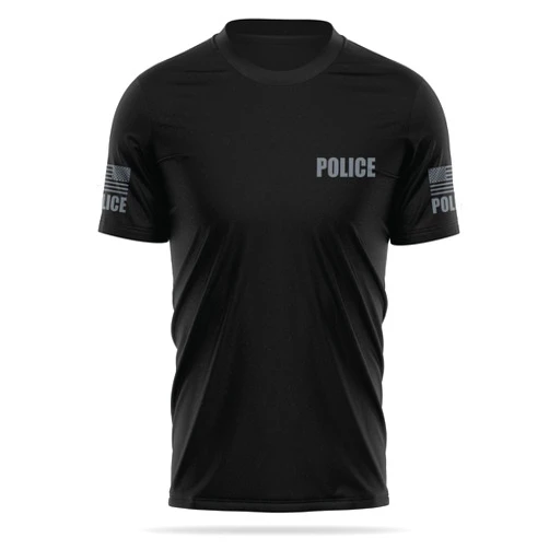 13FA Police Utility Shirts for Men - USA Patriotic Lightweight Tee - Micro Polyester, Moisture-Wicking Quick-Dry Comfort.