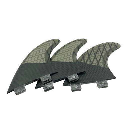 UP SURF UPSURF Surfboard Tri Fin Double Tabs Surfboard Fins Carbon Surfboard Fins S/M Size Thruster Set