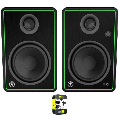 Mackie CR5-XBT 5 inch Creative Reference Multimedia Studio Monitors with Bluetooth Bundle with 1 YR CPS Enhanced Protection Pack