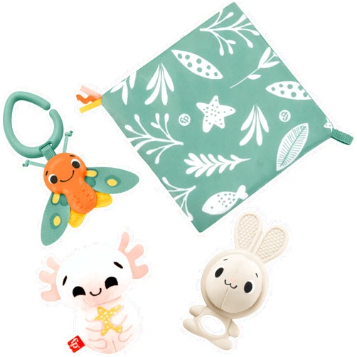 Fisher-Price Baby Toys So Many Senses Set, 4 Sensory Activities for Developmental Play for Newborns Ages 0+ Months