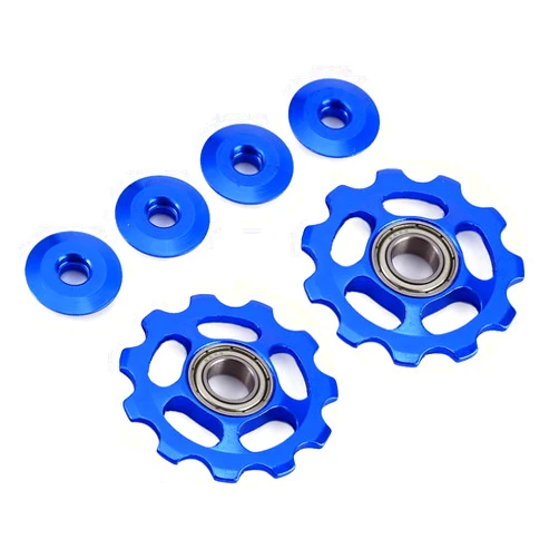 Stylrtop 2 pcs 11T Aluminum Sealed Bearing Jockey Wheel Rear Derailleur Pulley for Shimano Sram Rear Derailleur Etc.