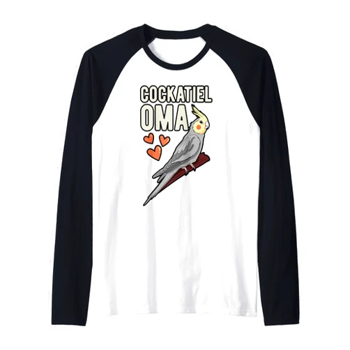 Cockatiel Matching Family Apparel Cockatiel Oma Parrot Owner Grandmother Cockatoo Pet Bird Raglan Baseball Tee