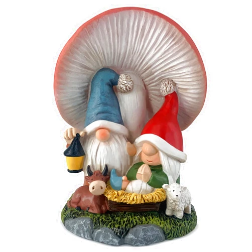 Hodao Christmas Decoration Indoor Home Decor-3.2''L 3.2''W 4.3''H Gnome Nativity Sets-Nativity Scene Xmas Holiday Decor for Tabletop Home Party Room Table Fireplace Office