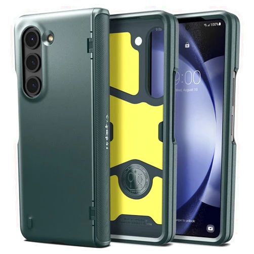 Spigen Slim Armor Pro [Hinge Protection] Designed for Galaxy Z Fold 5 Case (2023) - Abyss Green