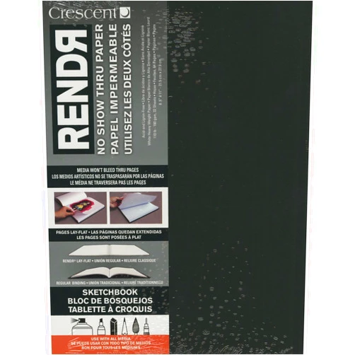 Crescent Creative Products 8.5 11-Inch RENDR Lay-Flat Soft Cover Sketchbook