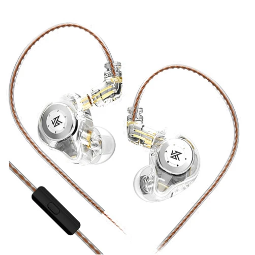 Kinboofi KZ EDX PRO IEM Headphones 10mm Dual Magnetic Circuit Dynamic Driver Hearphones, KZ Earphones 1DD Deep Bass Earbuds with Removable C Pin Cables for Running (White, with Mic)……