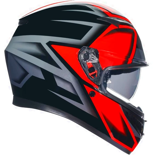 AGV K3 Compound Motorcycle Helmet Black/Red LG