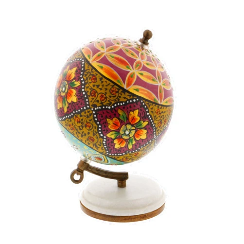 Deco 79 94462 Resin and Wood Decorative Floral Globe, 7