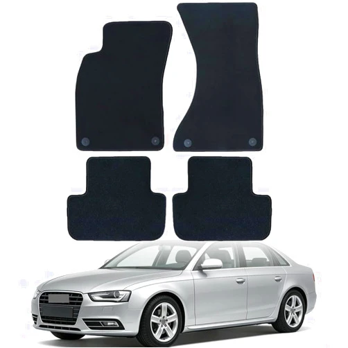 GXARTS 4PC Car Floor Mats Carpet Full Set Fit for Audi A4 2009 2010 2011 2012 2013 2014 2015 2016| All-Weather Protect, Waterproof ＆ Anti Sliding Back