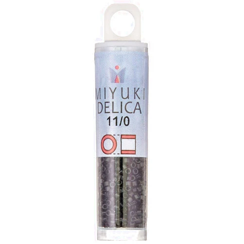 Miyuki DB010 7.2gm Delica Seed Beads, Size 11/0, Black Opaque